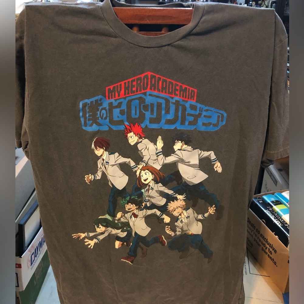 My Hero Academia Grey T-Shirt Size L